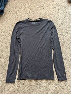 Mens Smartwool Merino 250 Thermal Shirt Long Sleeve Base Layer Charcoal Outdoors